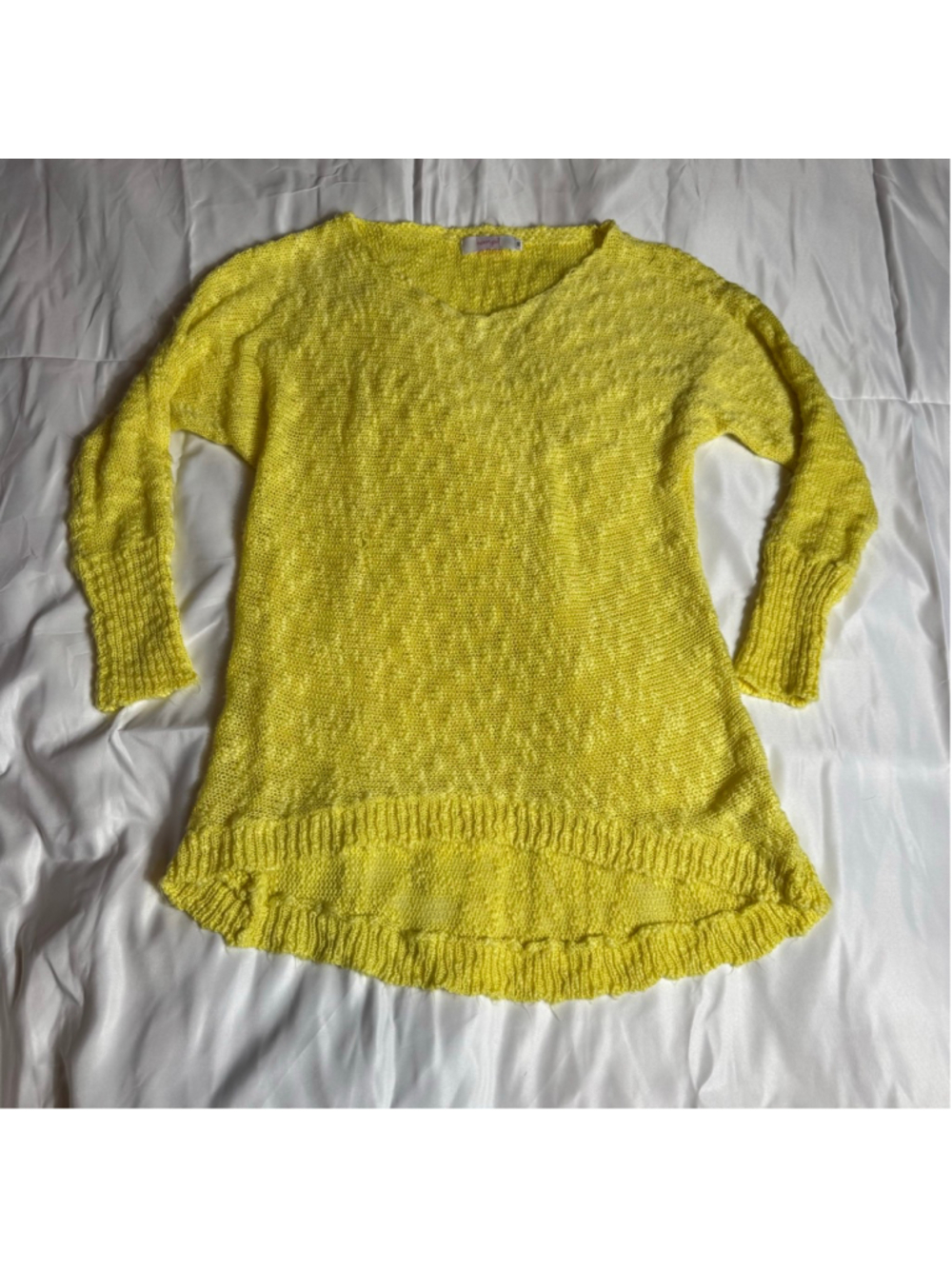 Women's henrigirl Yellow Crew Neck Sweater M